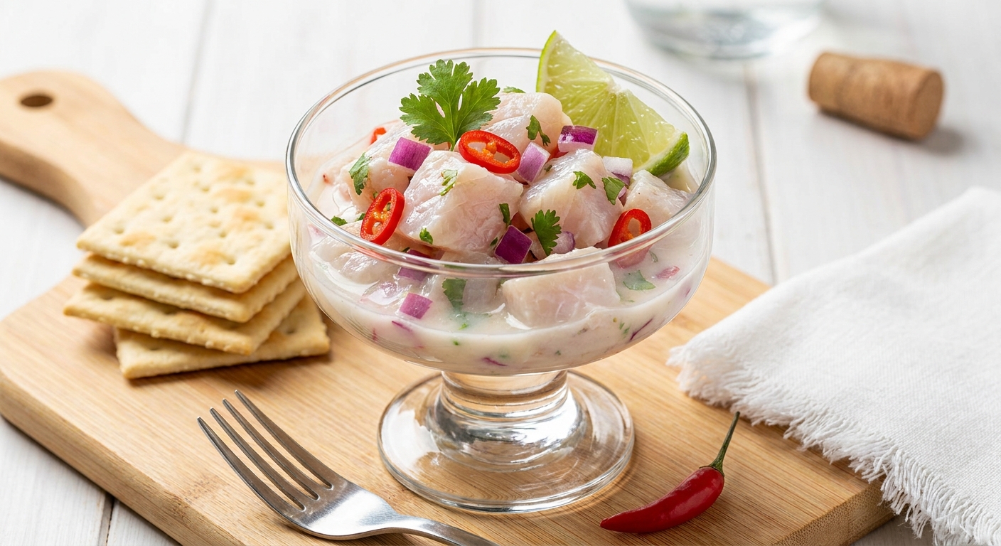 ceviche peruano de corvina